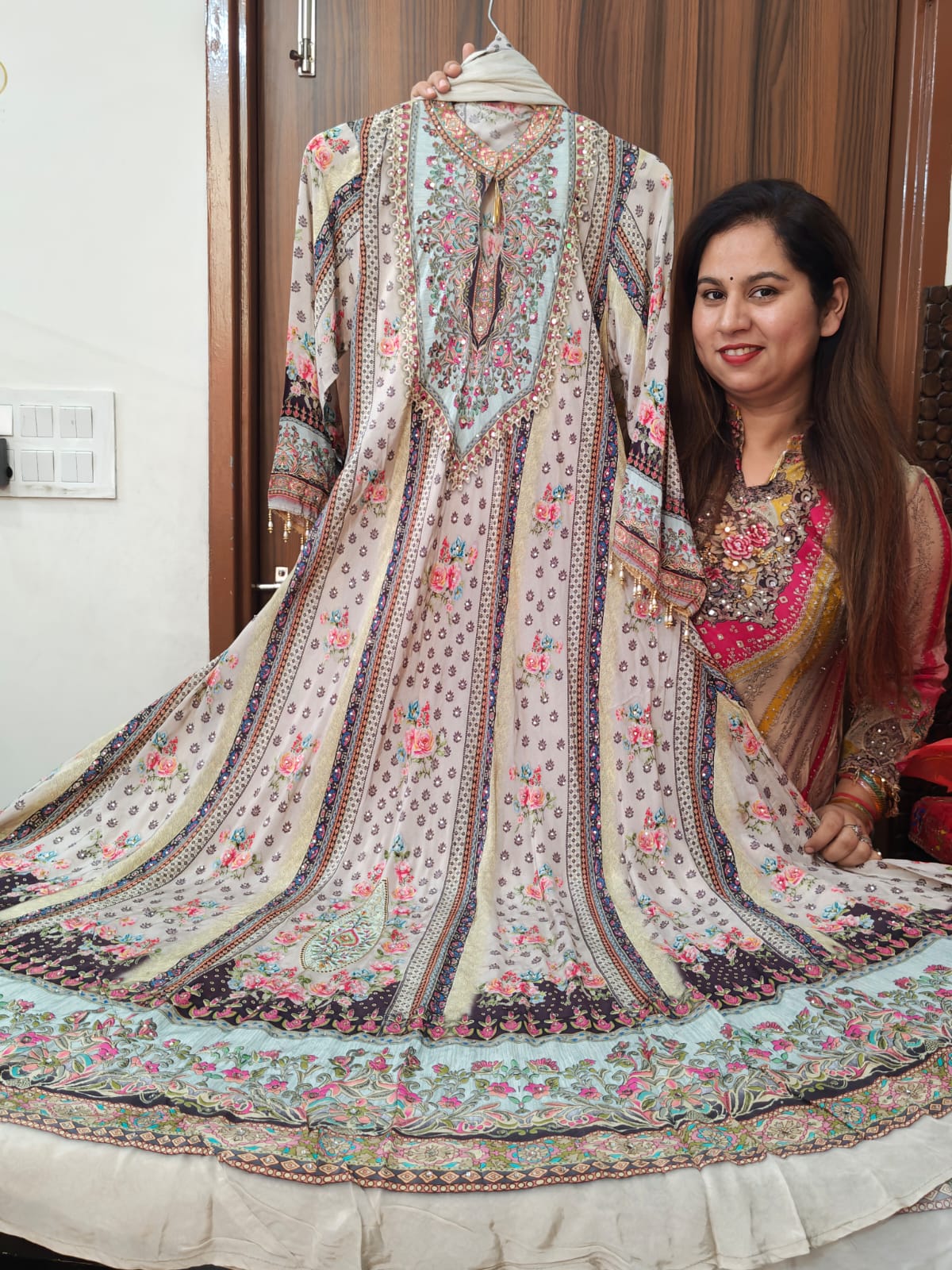 Inaaya printed pure crape suit set (INCP 136)