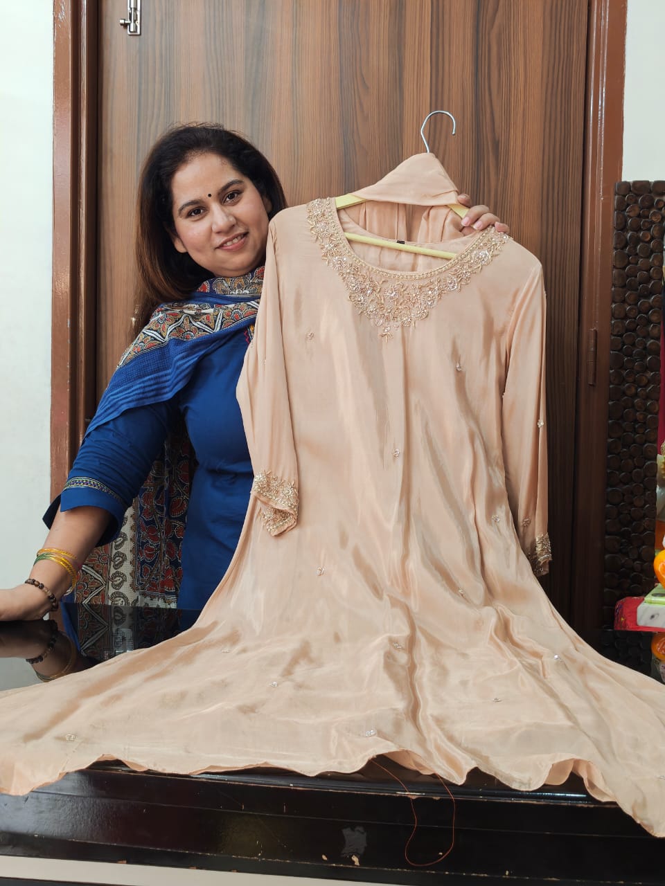 Inaaya pure crape with handwork suit set (INCP 207)