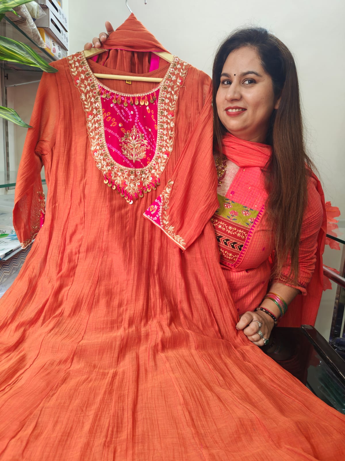 Inaaya Camellia pure mul chunderi suit set (INCP 104)