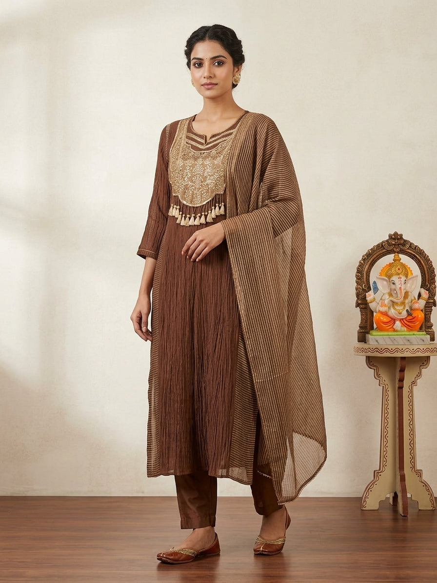 Textured Georgette Suit Set