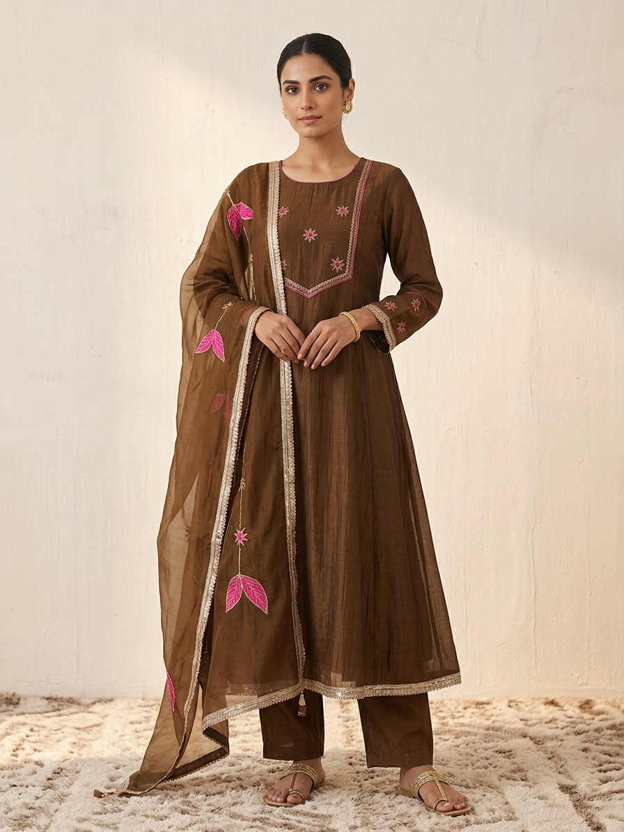 Floral Anarkali Suit Set