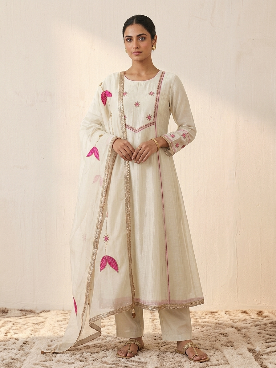 Floral Anarkali Suit Set