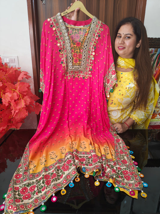 Inaaya pink russian silk suit set (INCP 060)