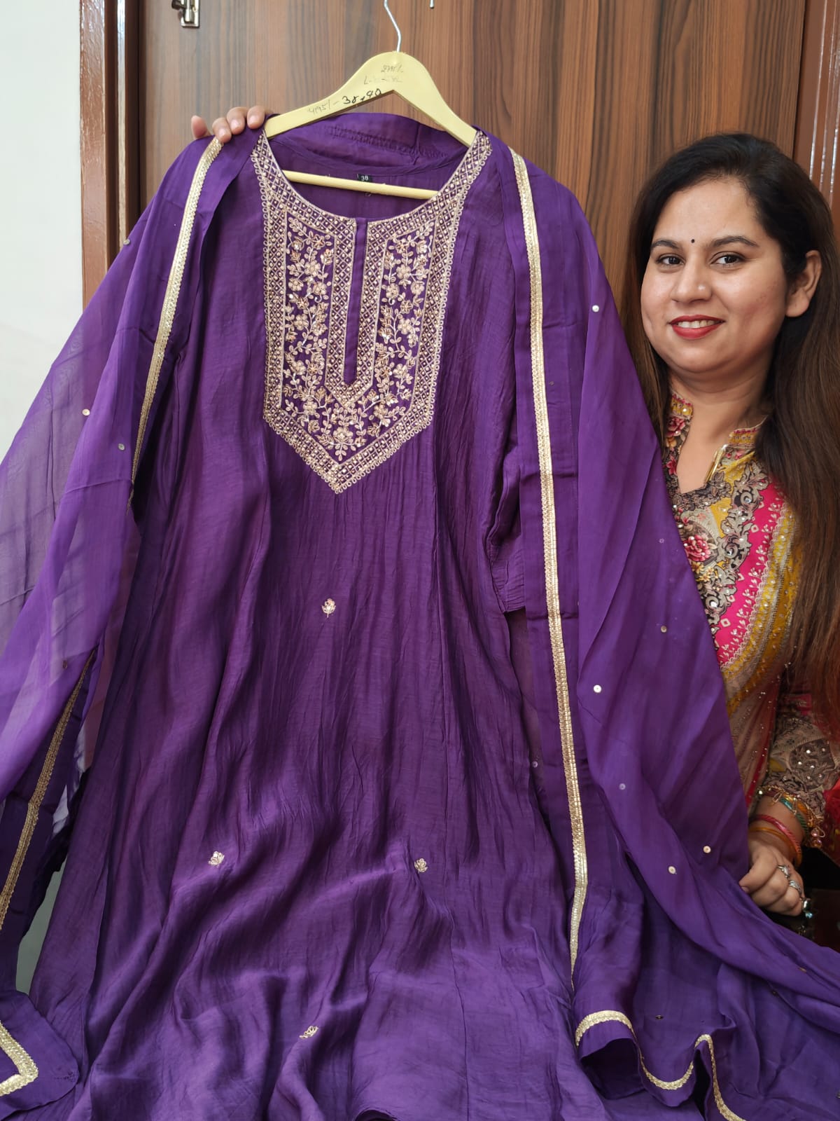 Inaaya purple pure mul chanderi suit set (INCP 132)