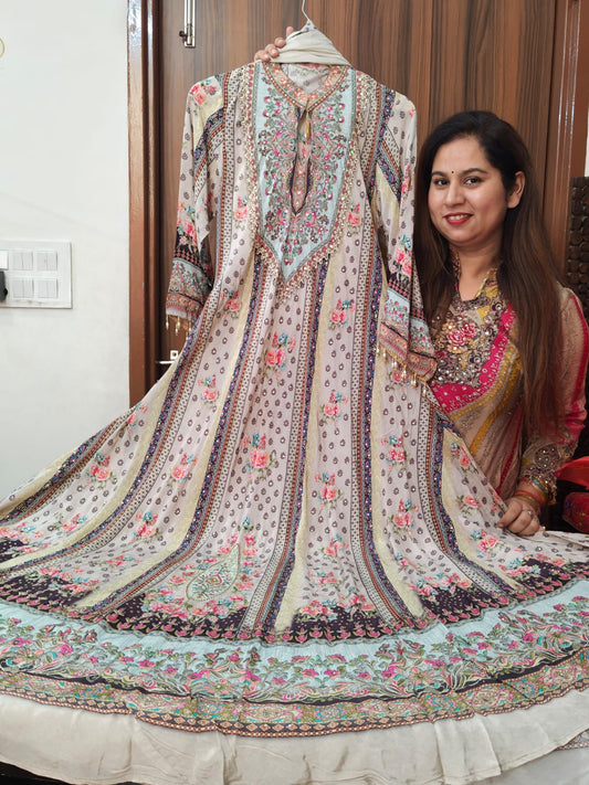 Inaaya printed pure crape suit set (INCP 136)