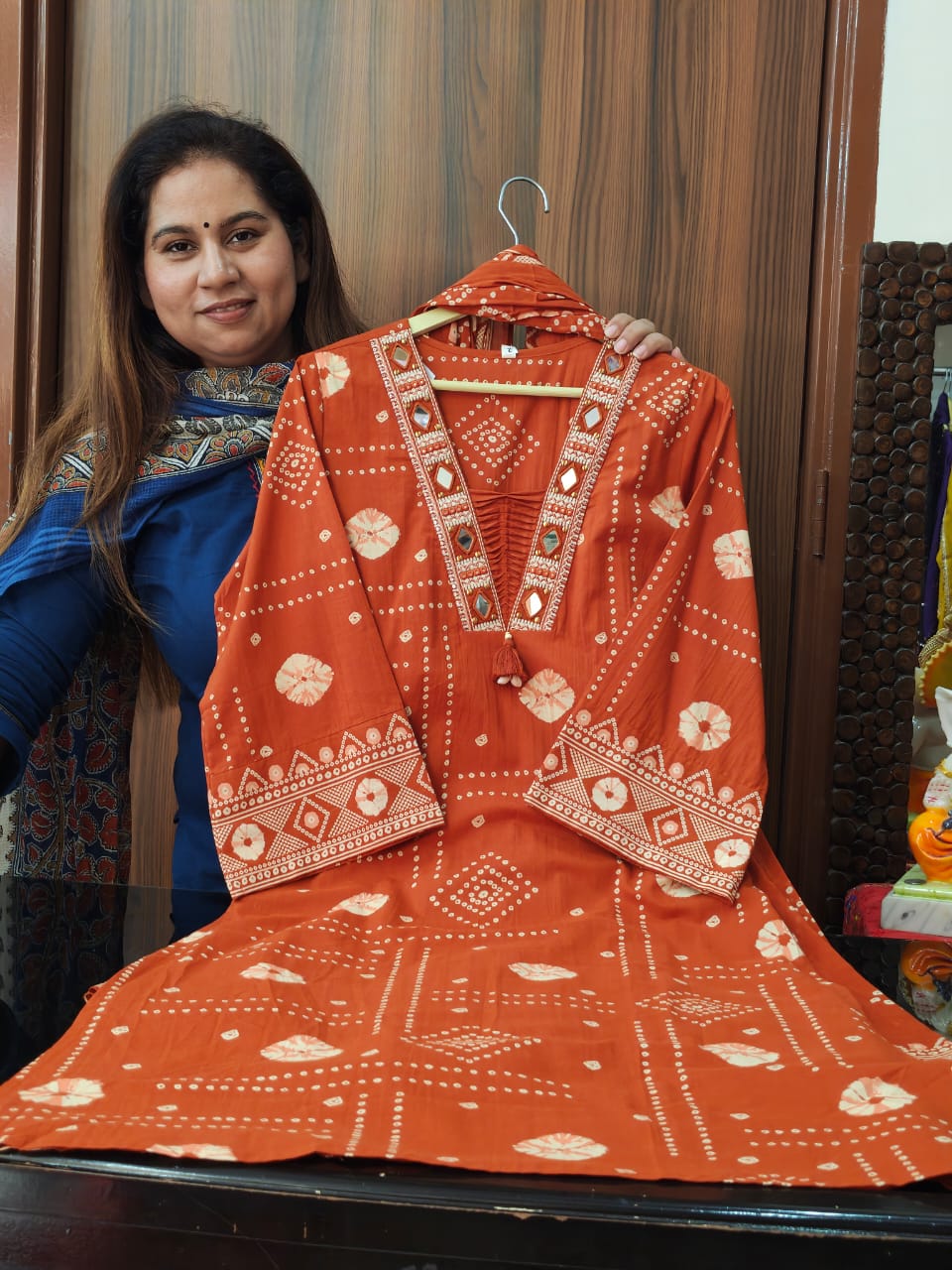 Inaaya camellia cotton straight suit set (INCP 213)