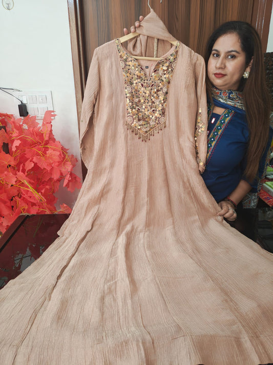 Inaaya pure mul chunderi suit set (INCP 077)