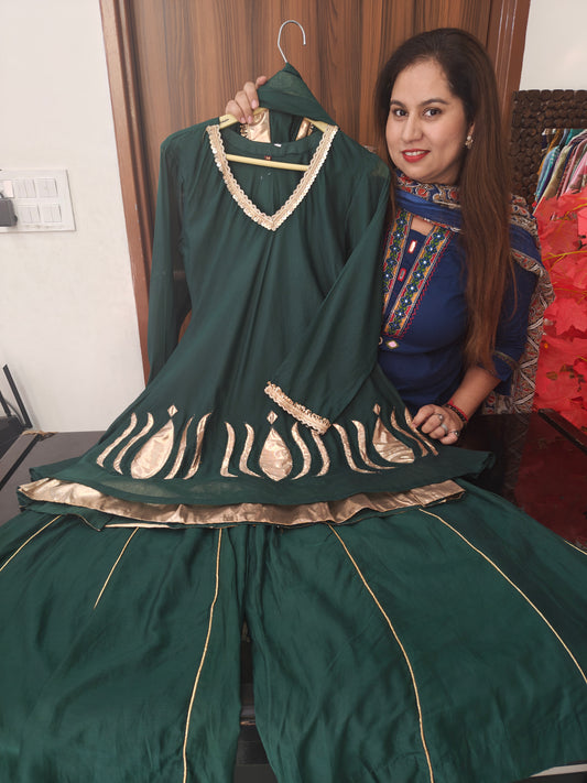 Inaaya pure mul chunderi suit set (INCP 076)