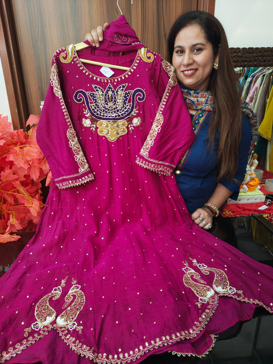 Inaaya pure mul chunderi suit set (INCP 087)