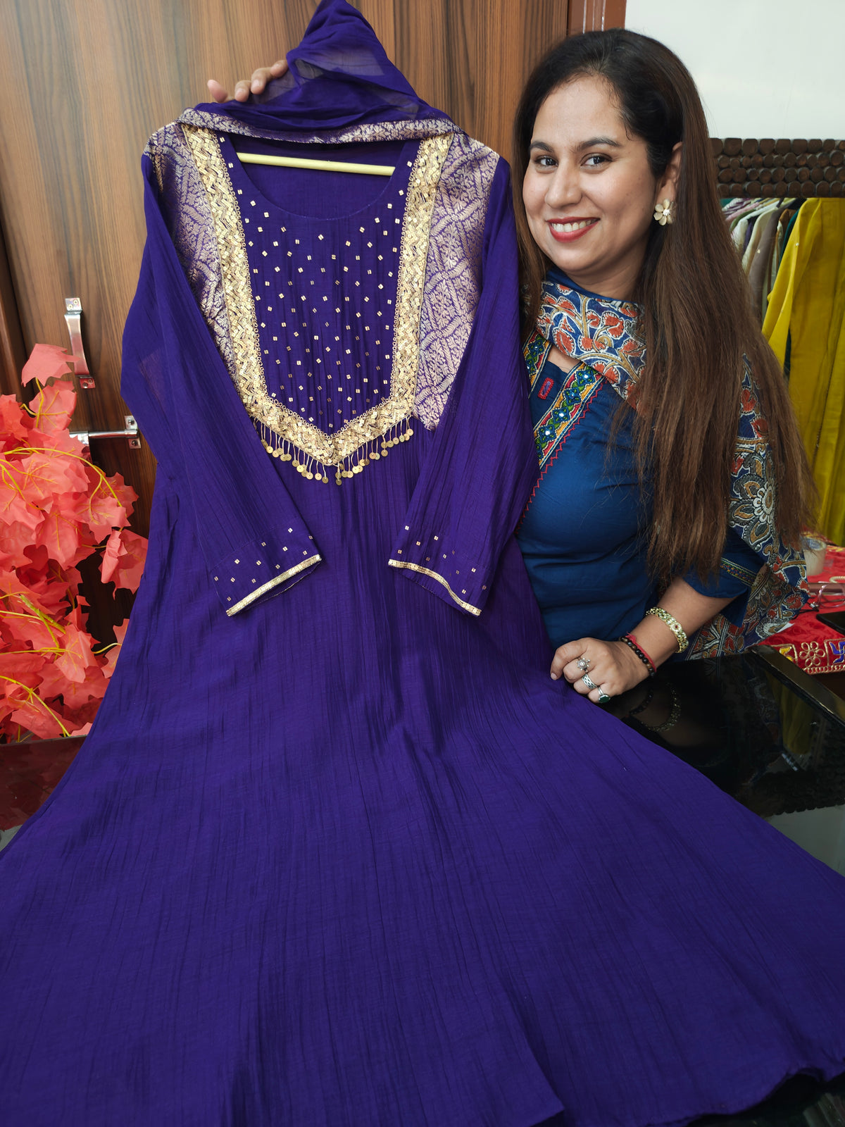Inaaya pure mul chunderi suit set (INCP 074)