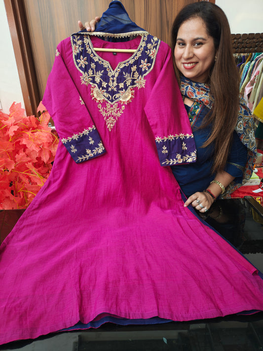 Inaaya pure mul chunderi suit set (INCP 085)