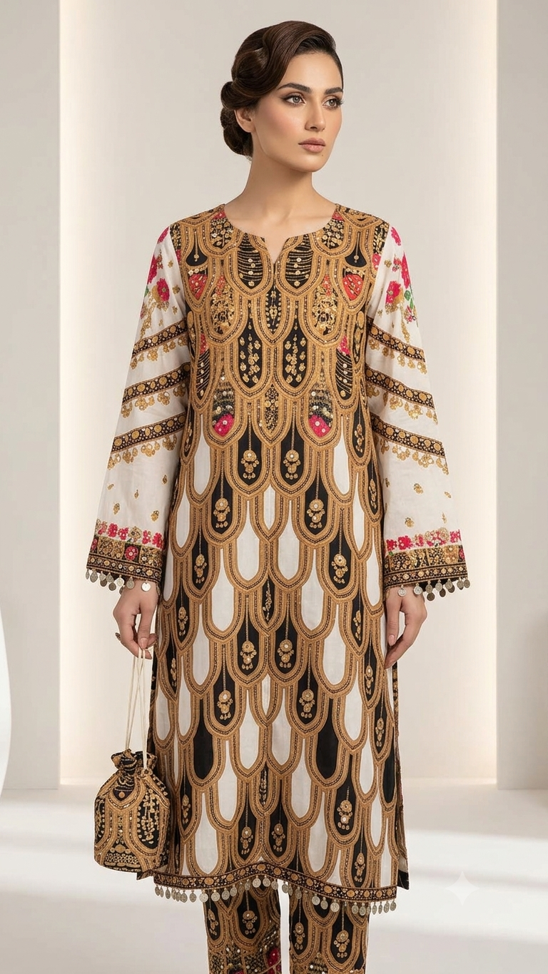 Inaaya crape indo western suit set (INCP 072)