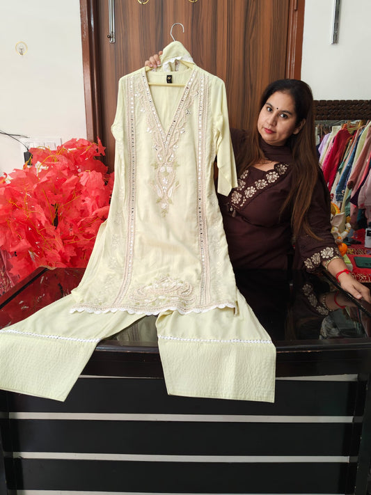 Inaaya premium cotton farshi suit set (INCP 039)