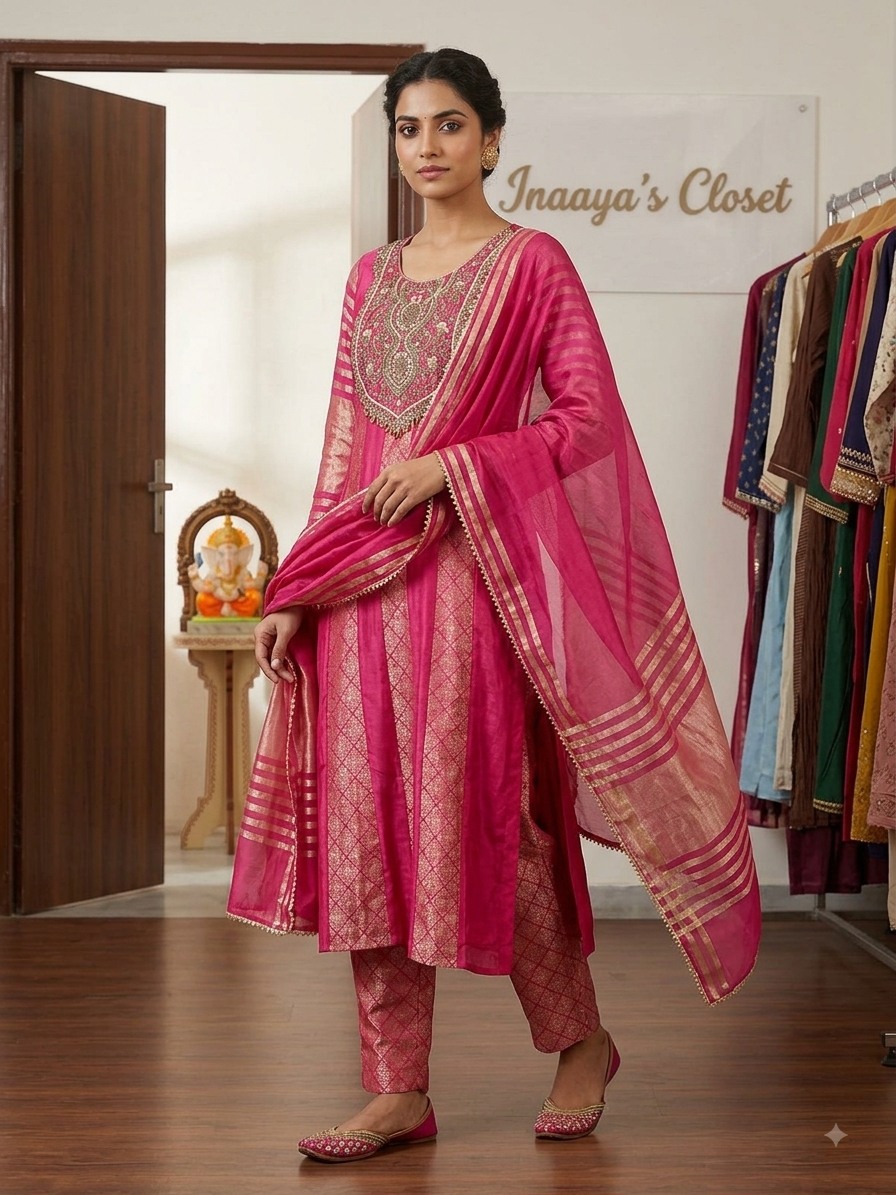 Textured Georgette Suit Set