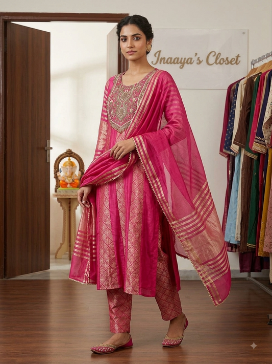 Inaaya Textured Georgette Suit Set