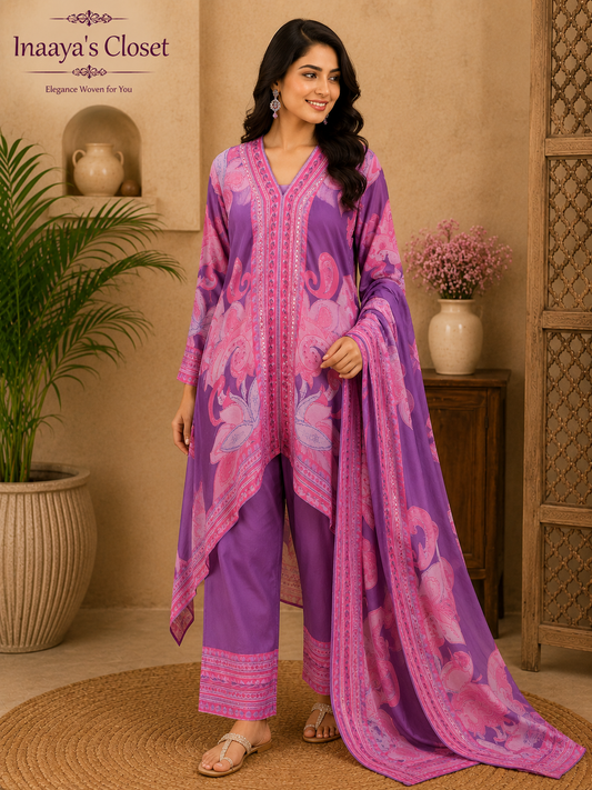 Digital Print Kaftan Suit