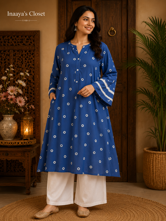 Buti Print Kurta Palazzo Set